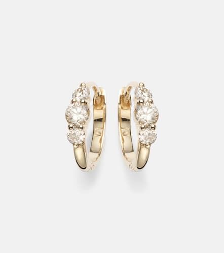 Rivulet Small 14kt hoop earrings with diamonds - Ileana Makri - Modalova