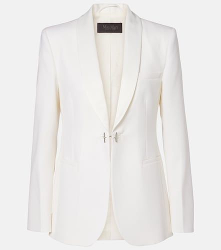 Satin-trimmed virgin wool gabardine blazer - Max Mara - Modalova