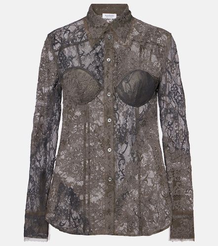 Camicia in pizzo misto cotone - Acne Studios - Modalova