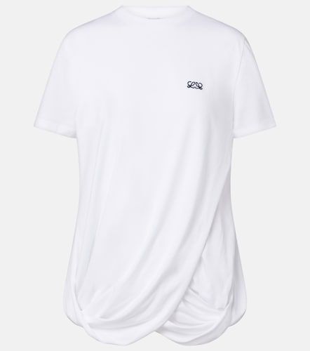 Camiseta Double L de algodón drapeada - Loewe - Modalova