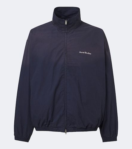 Giacca in popeline di cotone con logo - Acne Studios - Modalova