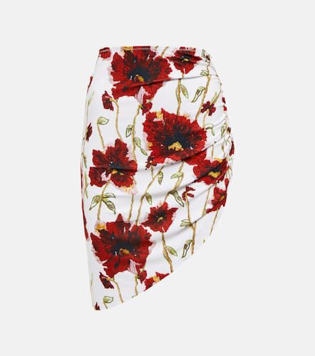 Floral asymmetric miniskirt - Norma Kamali - Modalova