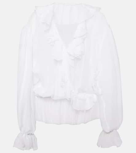 Blusa in chiffon di seta con volant - Dolce&Gabbana - Modalova