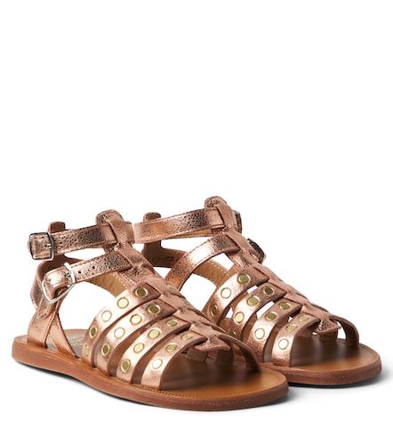 Plagette Stud leather gladiator sandals - Pom d'Api - Modalova