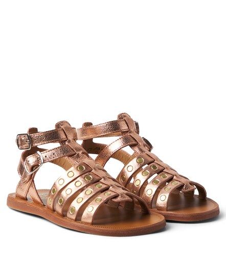 Plagette Stud leather gladiator sandals - Pom d'Api - Modalova