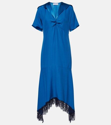 Abito midi in seta con pizzo - Stella McCartney - Modalova