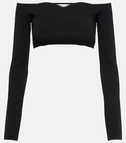 Off-shoulder wool-blend crop top - Nina Ricci - Modalova