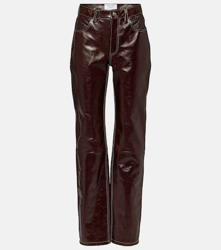 OmbrÃ© high-rise leather straight pants - Marine Serre - Modalova