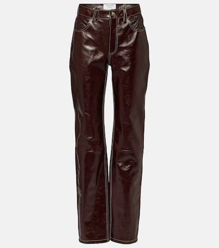 Ombre high-rise leather straight pants - Marine Serre - Modalova