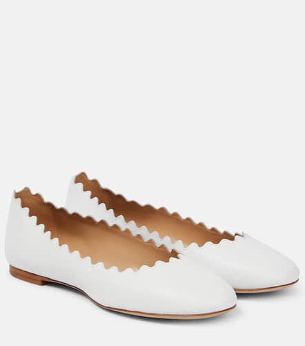 Chloé Lauren scalloped leather ballet flats - Chloe - Modalova