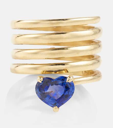 Heart Spiral 18kt ring with sapphire - Shay Jewelry - Modalova