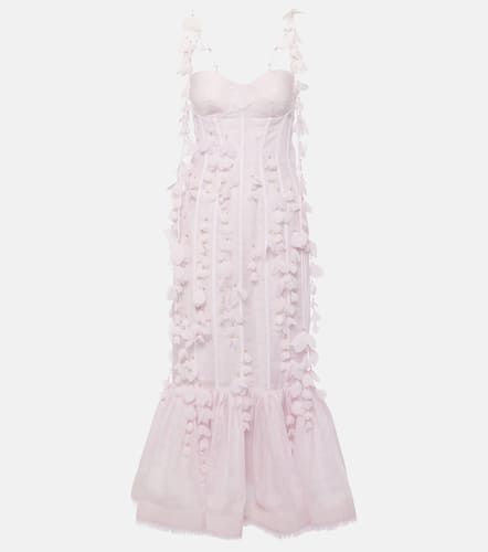 Floral-appliquÃ© linen and silk bustier gown - Zimmermann - Modalova
