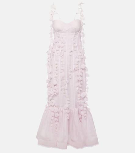 Floral-appliquÃ© linen and silk bustier gown - Zimmermann - Modalova