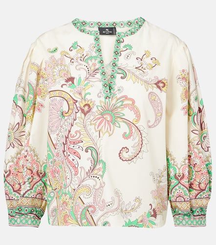 Etro Top de algodón estampado - Etro - Modalova