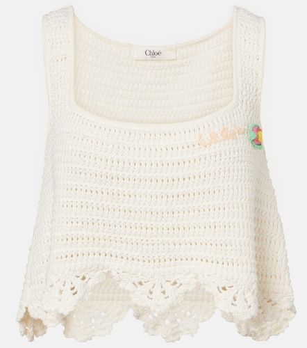 Chloé Top in cotone crochet - Chloe - Modalova
