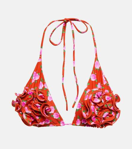 Floral triangle bikini top - Magda Butrym - Modalova