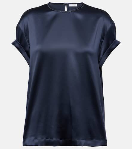 Silk-blend T-shirt - Brunello Cucinelli - Modalova