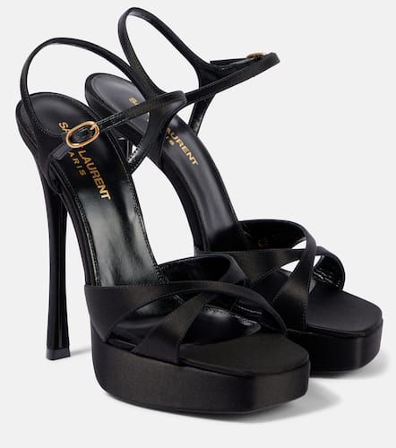 Plateausandalen Debbie 110 aus Satin - Saint Laurent - Modalova