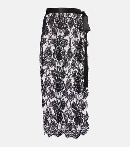 Cotton and silk-blend lace midi skirt - Dolce&Gabbana - Modalova