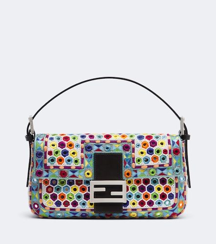 Borsa a spalla Baguette Small con ricamo - Fendi - Modalova