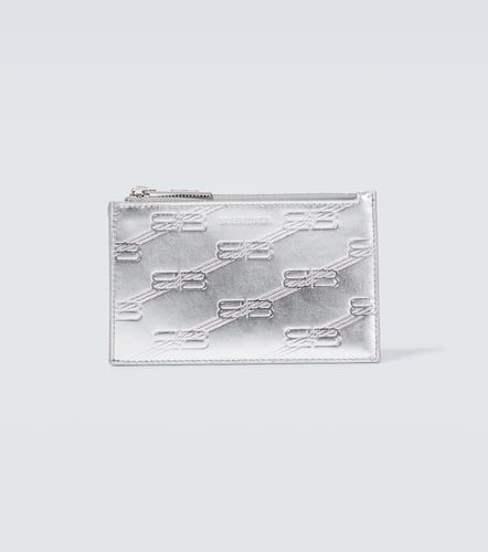 Balenciaga Logo leather card holder - Balenciaga - Modalova