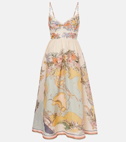 Tallow floral linen bustier dress - Zimmermann - Modalova