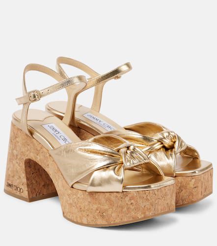 Plateausandalen Heloise 95 aus Metallic-Leder - Jimmy Choo - Modalova