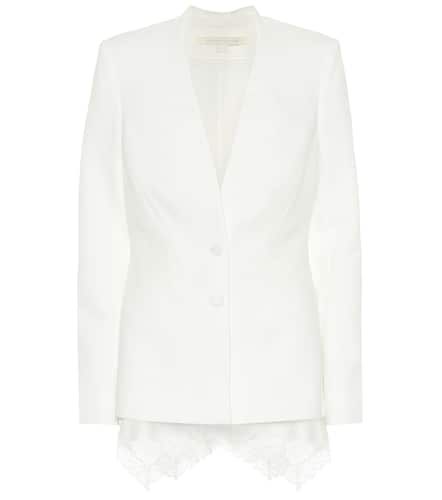 Lace-trimmed crÃªpe blazer - Simkhai - Modalova