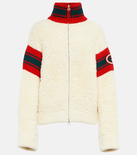 Wool-blend teddy bomber jacket - Gucci - Modalova