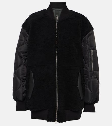 Shearling and leather bomber jacket - Blancha - Modalova