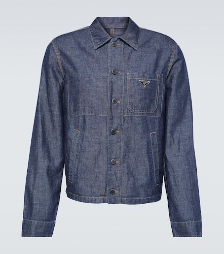 Sobrecamisa de algodón y lino - Prada - Modalova