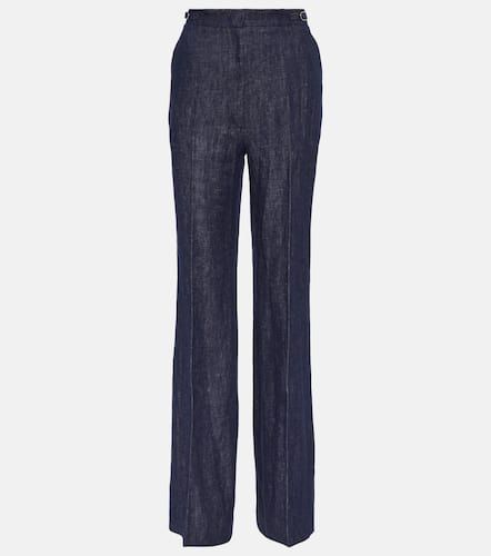 Pantalones anchos de denim de lino - Gabriela Hearst - Modalova