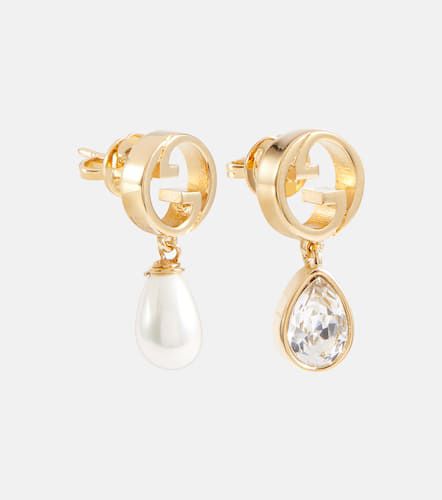 Orecchini Blondie con cristalli e perle bijoux - Gucci - Modalova