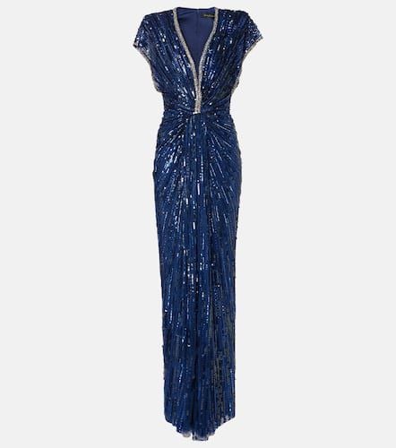 Abito lungo con paillettes e cristalli - Jenny Packham - Modalova