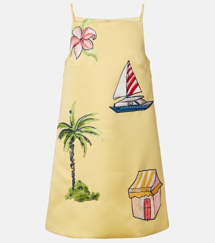 Leia beaded patch-applique minidress - Leo Lin - Modalova