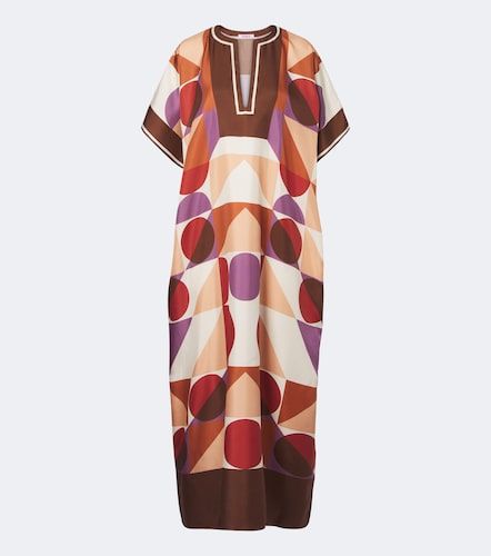 Caftano Berry in twill di seta con stampa - Eres - Modalova