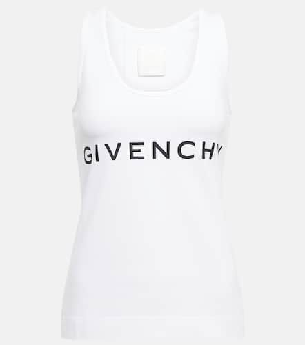 Camiseta en mezcla de algodón con logo - Givenchy - Modalova