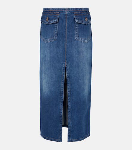 Chloé Falda midi de denim con abertura - Chloe - Modalova