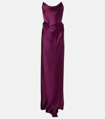 Galaxy draped crÃªpe satin bustier gown - Vivienne Westwood - Modalova