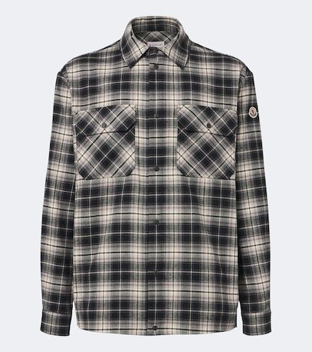 Camisa de franela de algodón a cuadros - Moncler - Modalova
