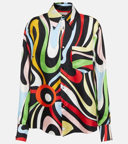 Camisa de satén de seda estampada - Pucci - Modalova