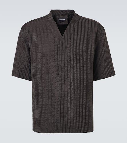 Camicia in misto cotone e seta - Giorgio Armani - Modalova