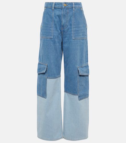 Angi patchwork high-rise cargo jeans - Ganni - Modalova