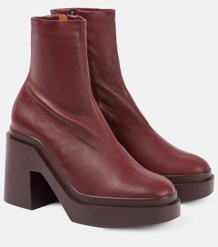 Nina leather platform ankle boots - Clergerie - Modalova