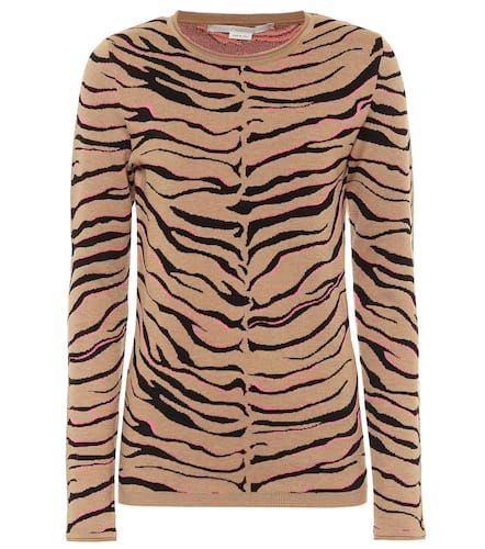 Tiger-print intarsia wool-blend sweater - Stella McCartney - Modalova