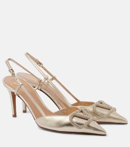 Slingback-Pumps VLogo Signature aus Metallic-Leder - Valentino Garavani - Modalova