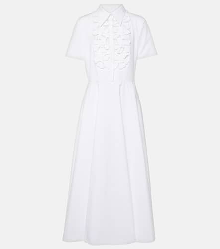Embroidered cotton poplin midi dress - Valentino - Modalova