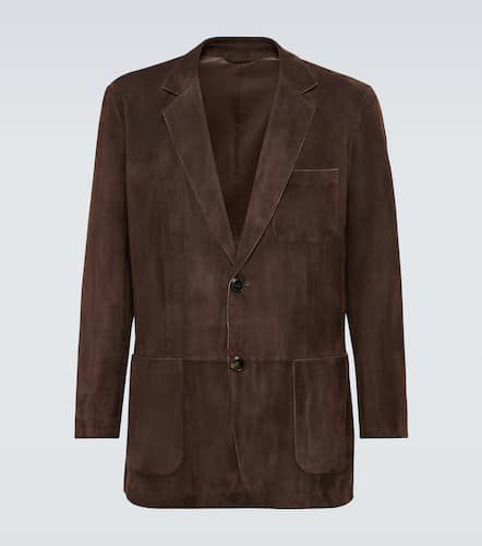 Blazer aus Veloursleder - Giorgio Armani - Modalova