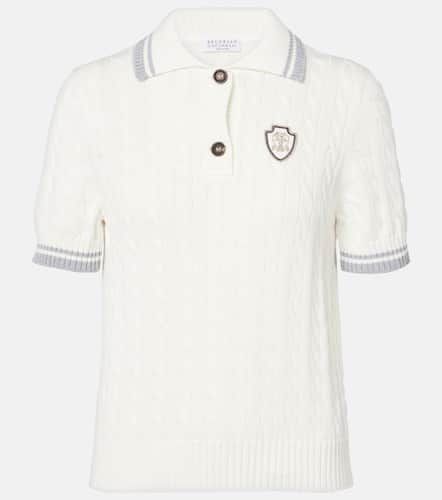 Polo de punto trenzado de algodón - Brunello Cucinelli - Modalova