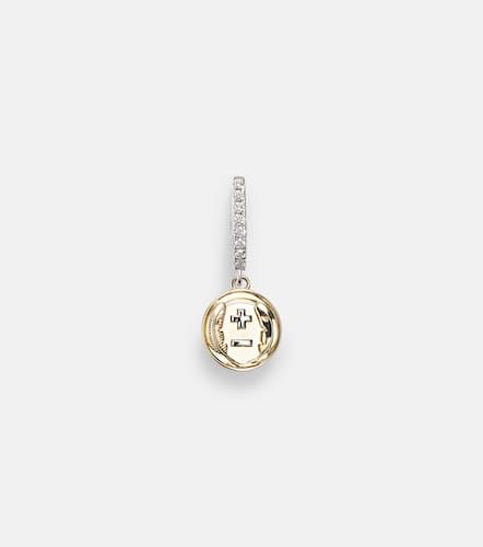 Vivacity Mini 18kt yellow and white single earring with diamonds - FoundRae - Modalova